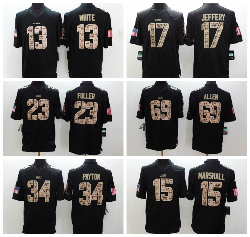 

Chicago''Bears''Men Kyle Fuller Walter Payton Custom Women Youth football Limited Jersey, Black;red