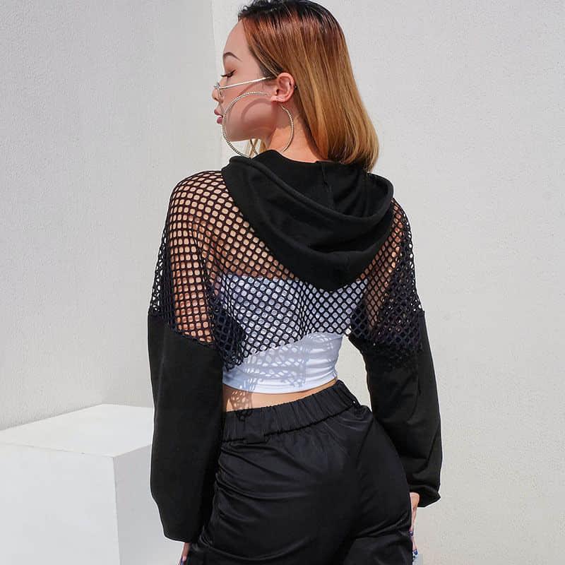 

Women's T-Shirt 2021 Summer Spring Autumn Casual Long Sleeve Korean Punk Sweatshirt Shirts For Women Goth BM Style Sexy Vintage Top Hollow O, Picture