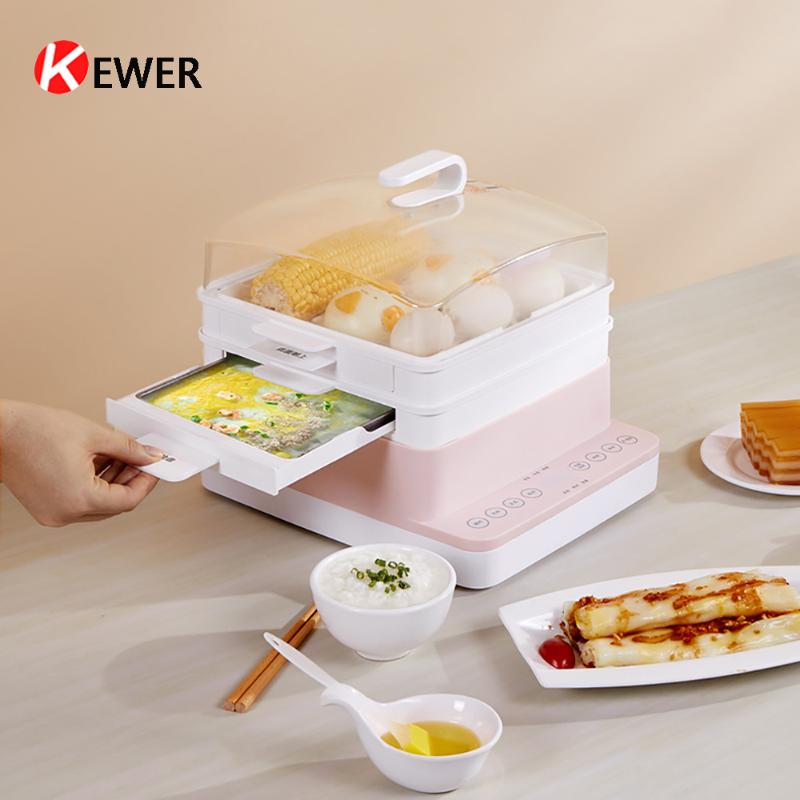

Home Multifunction Rice Noodles Roll Steamer 2 Layer Household Steam Machine Vermicelli Steaming Furnace Electric Skillets