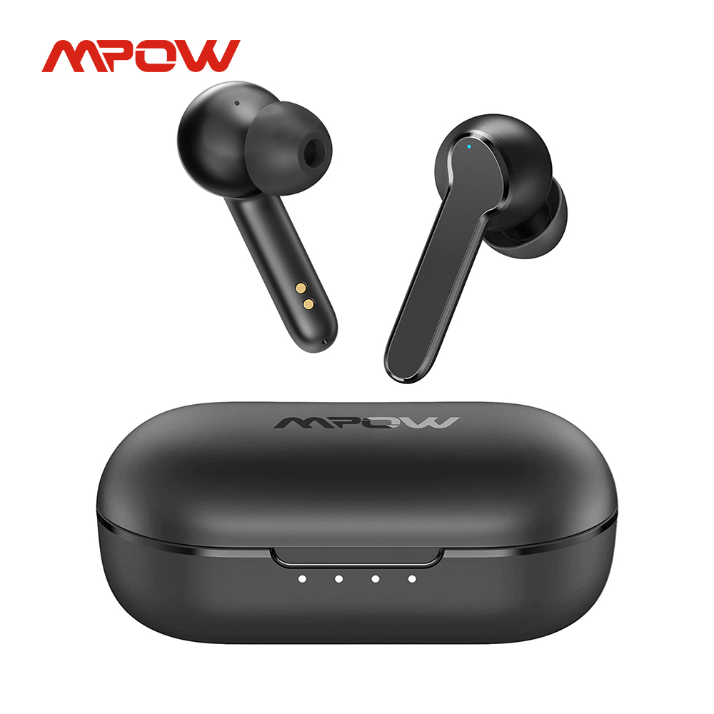 

Mpow Mbits S TWS Bluetooth Earphones True Wireless Earbuds with CVC8.0 Noise Canceling Mic Deep Bass IPX8 Waterproof for Phone, Black