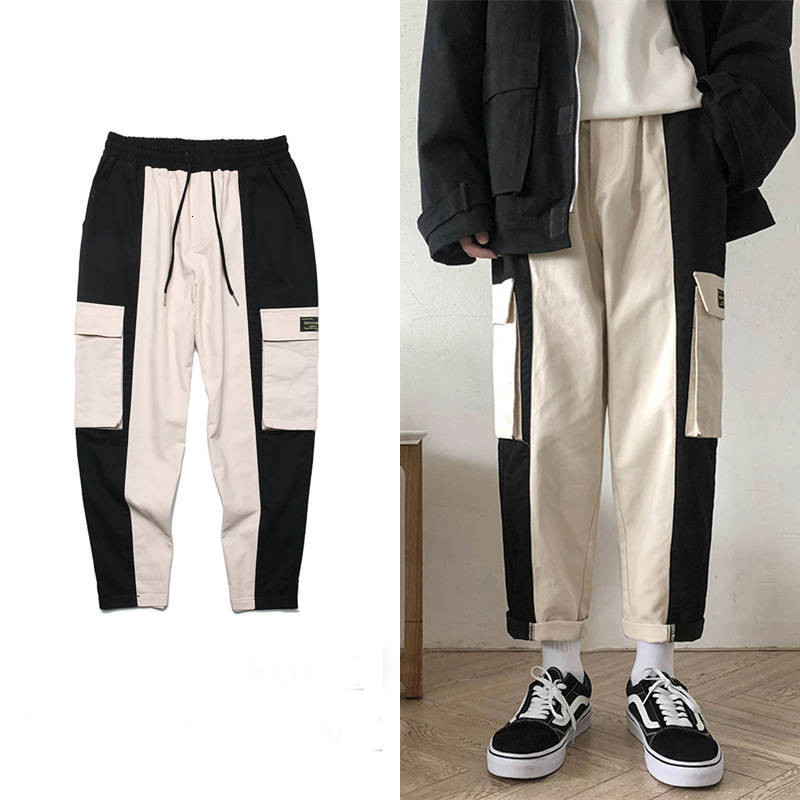 

2021 New Multi Bolsos De Carga Harm Basculador Homens Hip Hop Moda Casual Faixa Calas Hipster Streetwear Harajuku Moletom Fenu