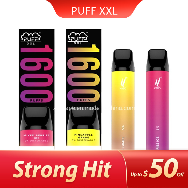 

Absolutely Best Quality Puff Bar XXL 1600 Puffs Disposable E-cigarettes (850mah / 6.5ml / 5%)