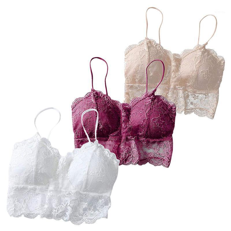 

Camisoles & Tanks Bustier Pure Color Women Sexy Bra Without Bones Have A Chest Pad Wearing Sports Underwear Fitness Top Cups 419#G