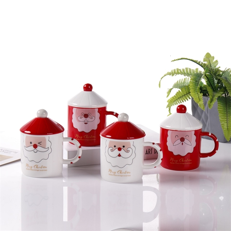 

Mug Creative family set Cup Christmas Gift Santa Claus mug gift with cover