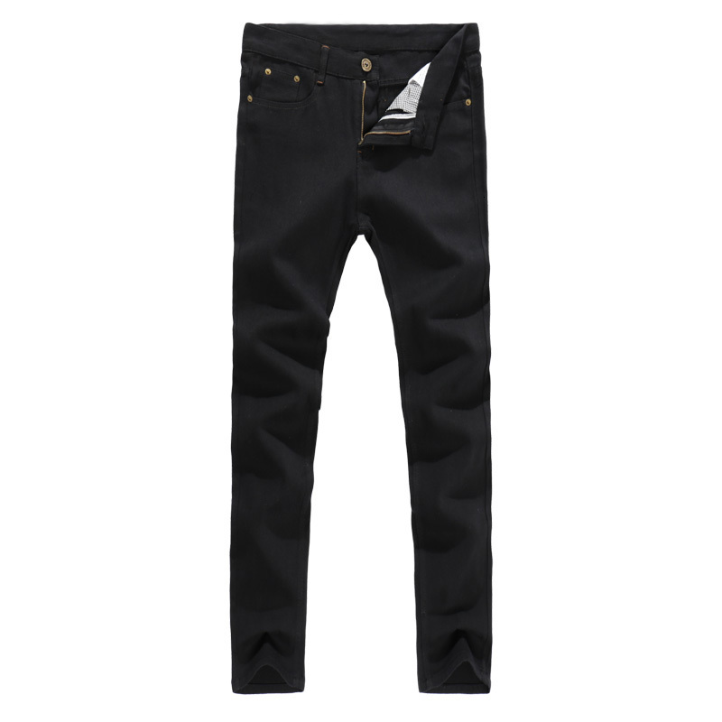 

2021 New Free Shipping Fashion Black Color Slim Straight Leisure & Casual Brand Men,hot Sale Denim Cotton Men Jeans -38 Cgia