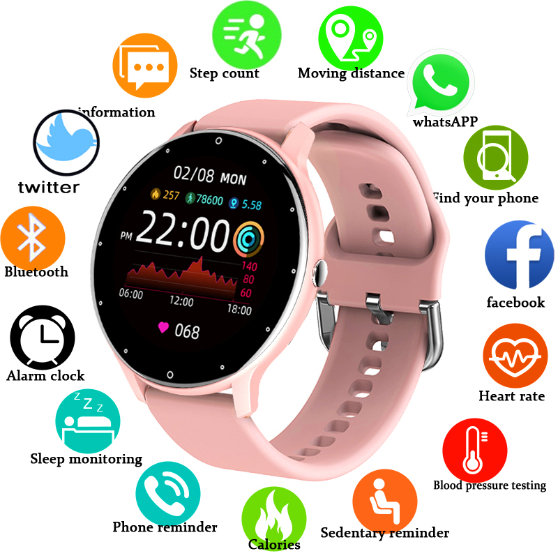 

Women Smartwatch Real-time Weather Forecast Activity Tracker Heart Rate Monitor Sports Ladies Smart Watch Men For Smartphone