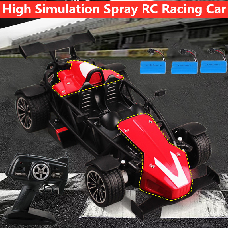

2.4G Alloy RC Racing car High speed drift Sports cool lighting Simulation Spray Sound RC Stunt Car Spray Vehical Boy Gift RC Toy