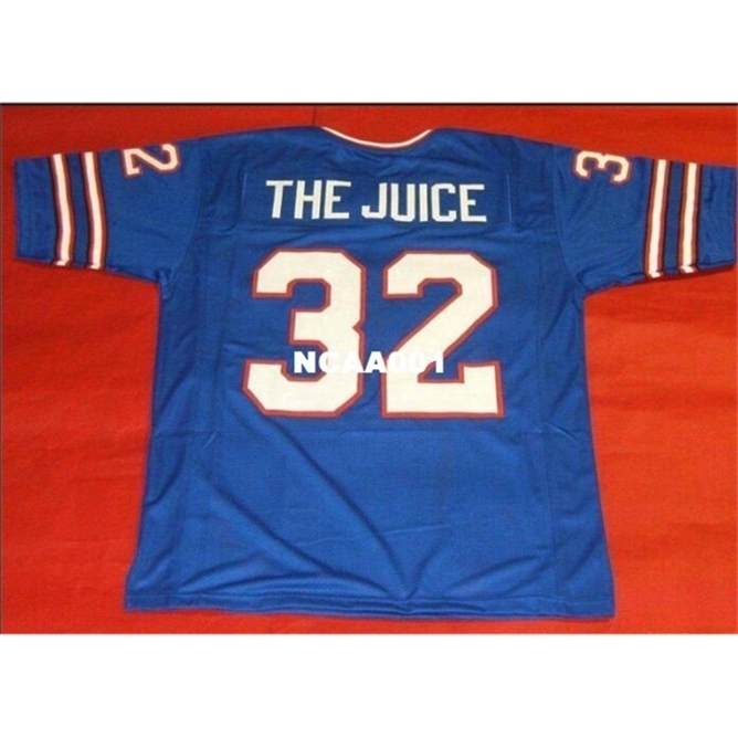 

668 Front and back mesh fabric THE JUICE OJ SIMPSON High quality full embroidery Jersey size s-4XL or custom any name or number jersey, Black