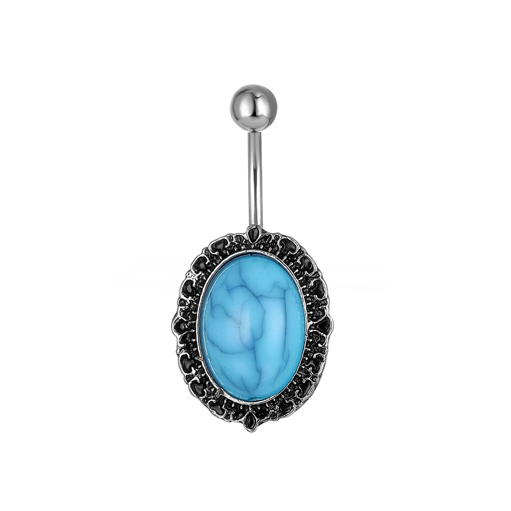 

D0982B Aqua.Color Belly Navel Stud