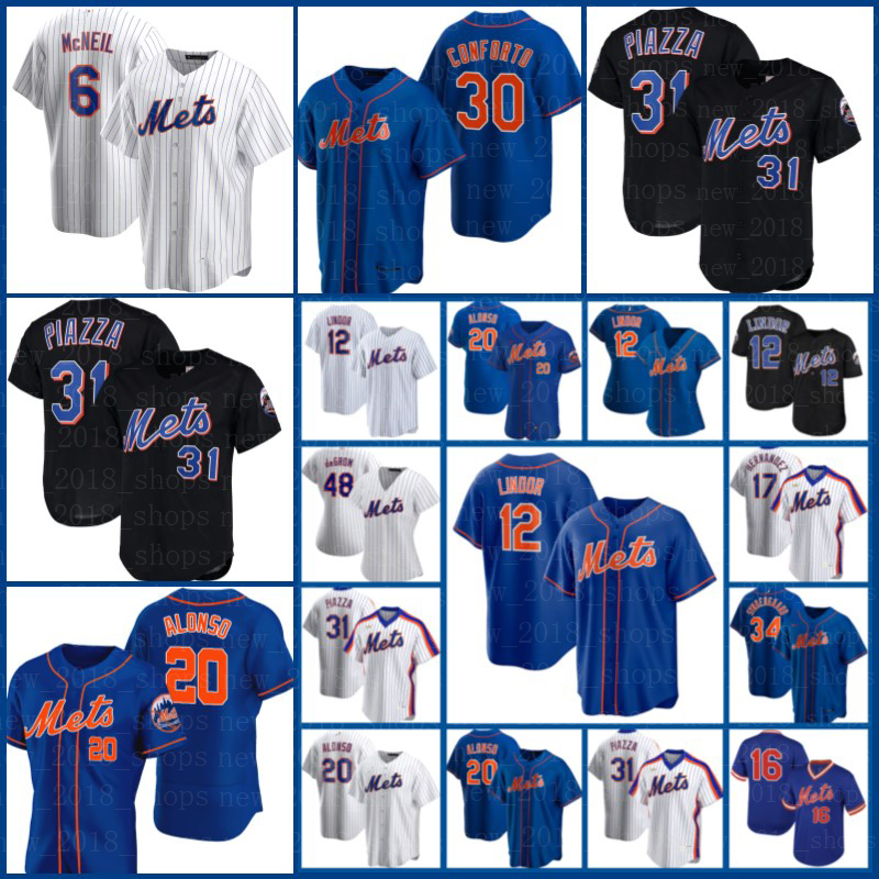 

New Mets York 12 Francisco Lindor Jersey Pete Alonso 48 Jacob deGrom Noah Syndergaard Darryl Strawberry J.D. Davis Dominic Smith Jeff McNeil Jeurys Familia Men, 2022 custom cool base kid jersey
