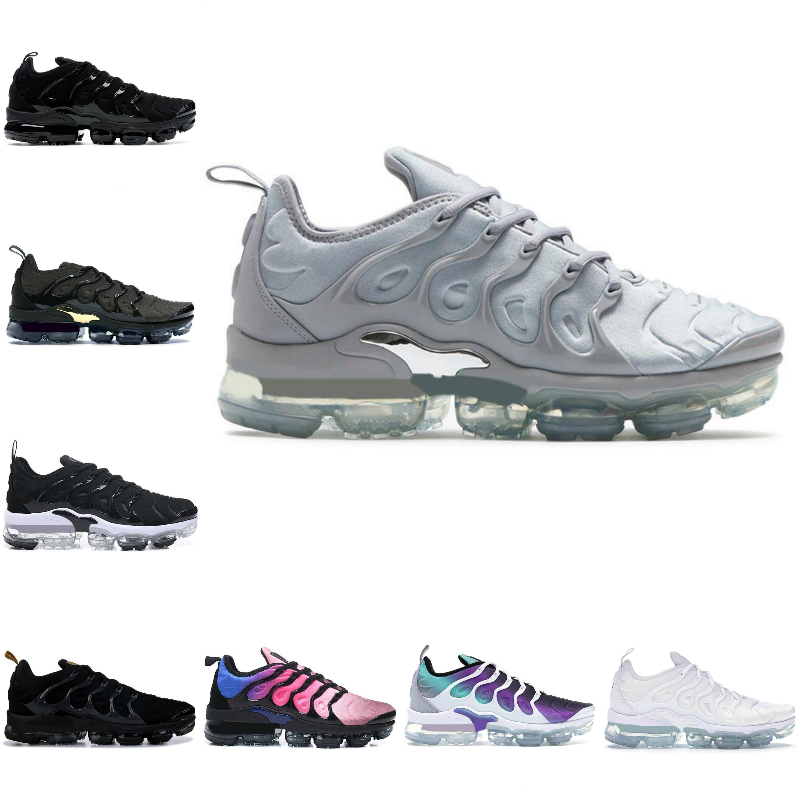 

New TN Plus Running Shoes Men Women Sneakers Airs USA Triple White Red Black Cool Grey Tns Bleached Aqua Coral Pure Sea Be True Trainers F23