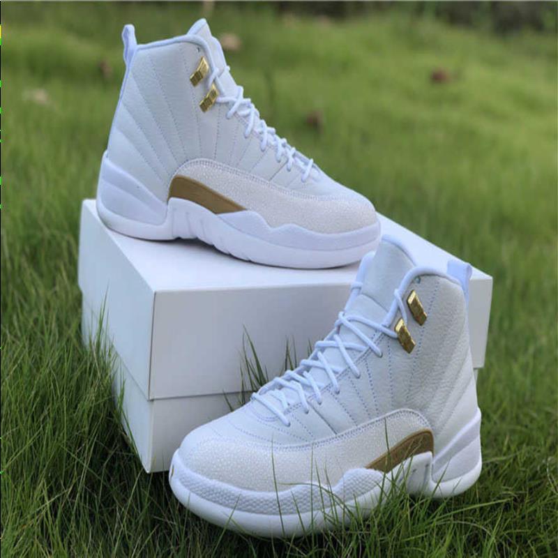 

OVO Jumpman 12 Designers With Ship Basketball Luxurys Shoes White size Sneakers Designer 40--47.5 12s Authentic Box Hbgcx, Black