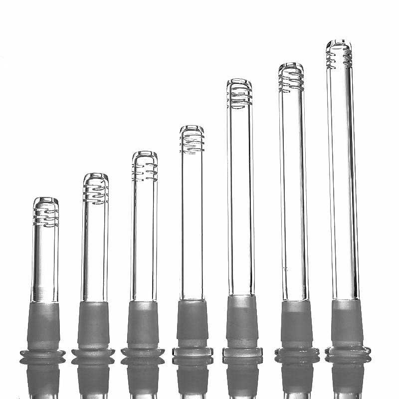 

Glass DownStem 14mm Female to 18mm Male 8 Sizes Hookah Tool Diffuser Down Stem Joint Adapter For Water Bong Dab Rigs