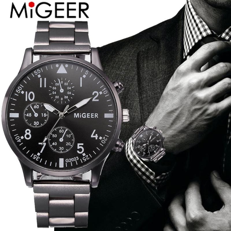 

Wristwatches 2021 Relogio Masculino WatchesFashion Man Crystal Stainless Steel Analog Quartz Wrist Watch Reloj Hombre Strap Ultra Thin