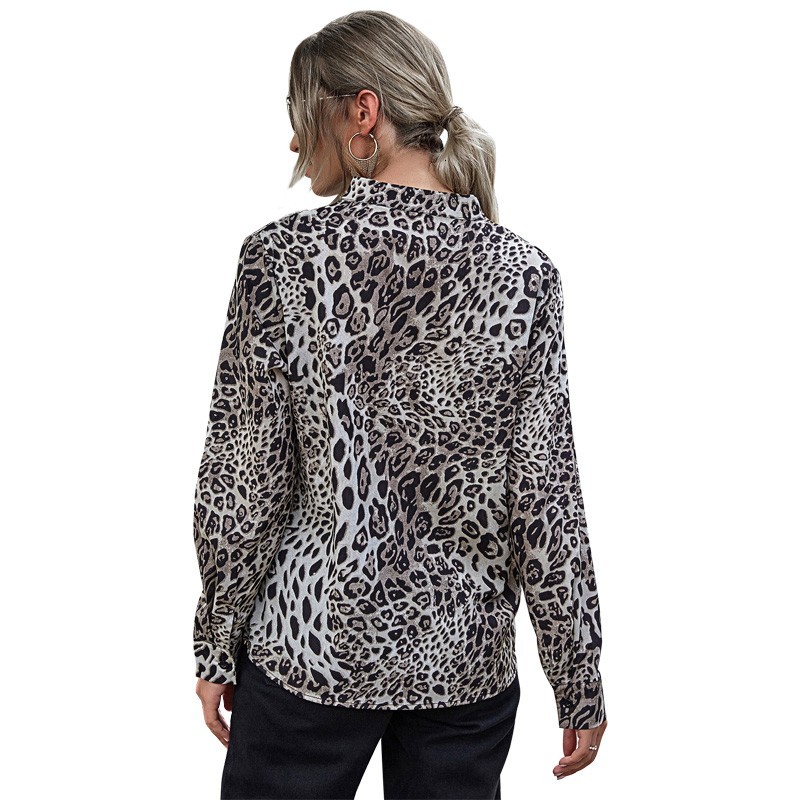 

2021 New Womens Blouse Autumn Casual Fashion V-neck Long Sleeve Office Elegant Ladies Shirts Plus Size Tops and Blouses Femme Uj3t, Gray