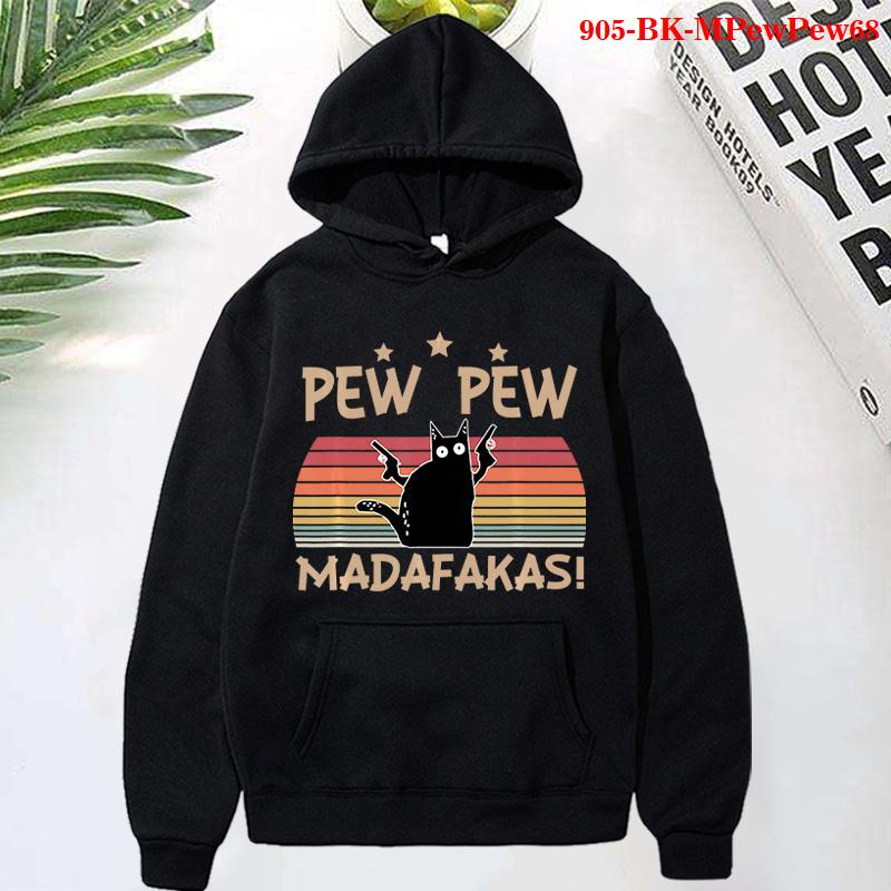 

Women's Hoodies & Sweatshirts Cat Pew Msdafakas High Street Hip-hop Spring Graphic Hoody Casual Harajuku Style Unisex Goth Tops Sweatshirt V, Blue