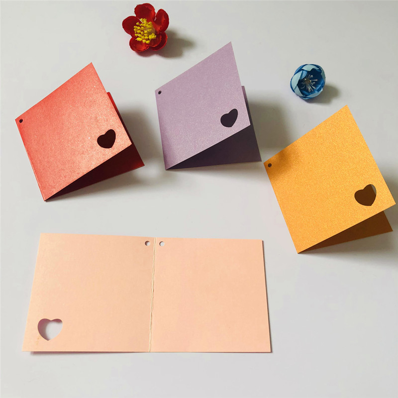 

Blank Greeting Card Hollow Heart Multi Pure Color 1 PCS 122906