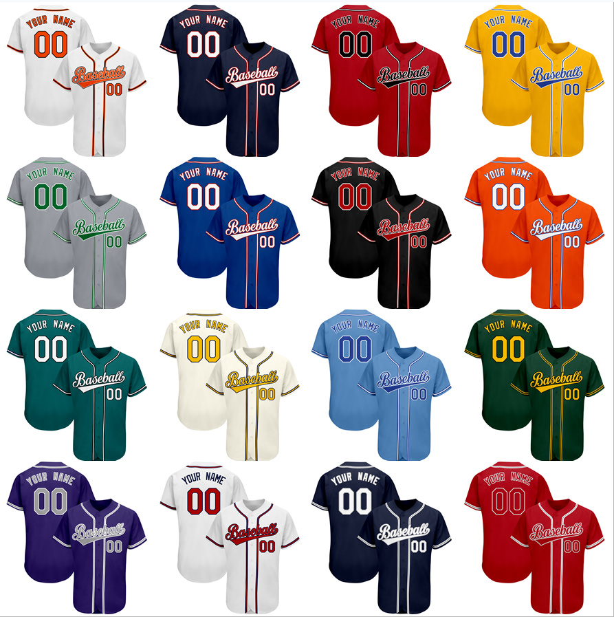 

Professional custom baseball uniform design your own name number button shirt suitable for men's/women's/children's Sweatshirt, B5-10-01-307 as pic