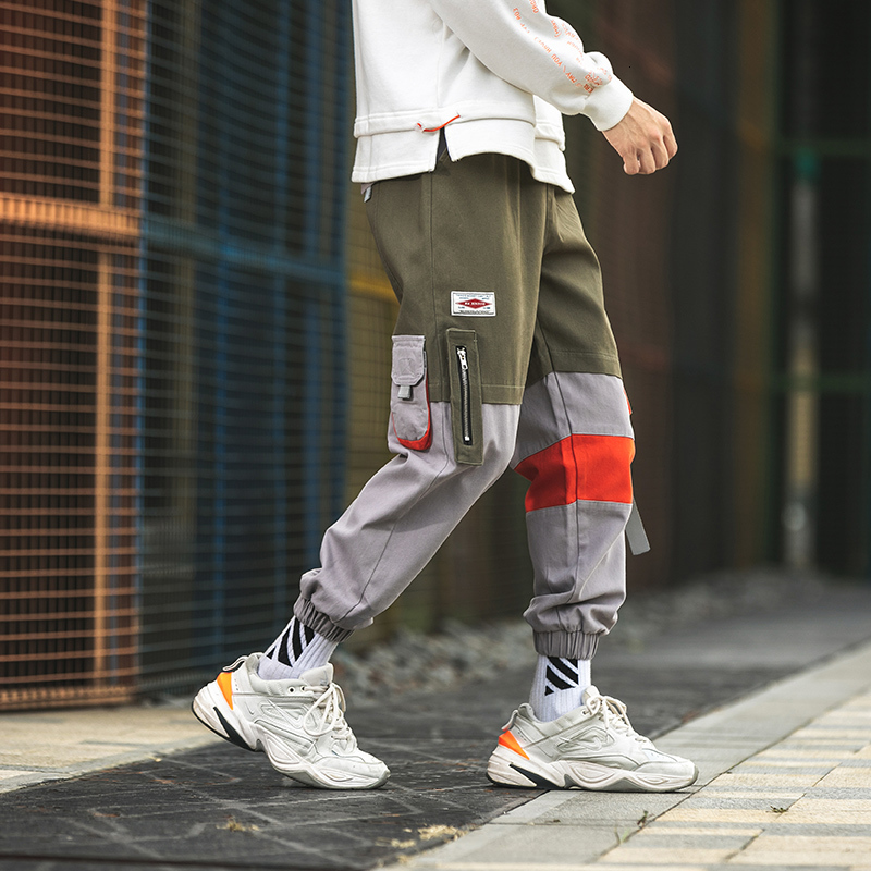 

2021 Pocket Cargo Men New Fashion Harem Joggers Harajuku Sweatpant Hip Hop Trousers Thicken Youth Pants Drop Shipping Jecy, Black