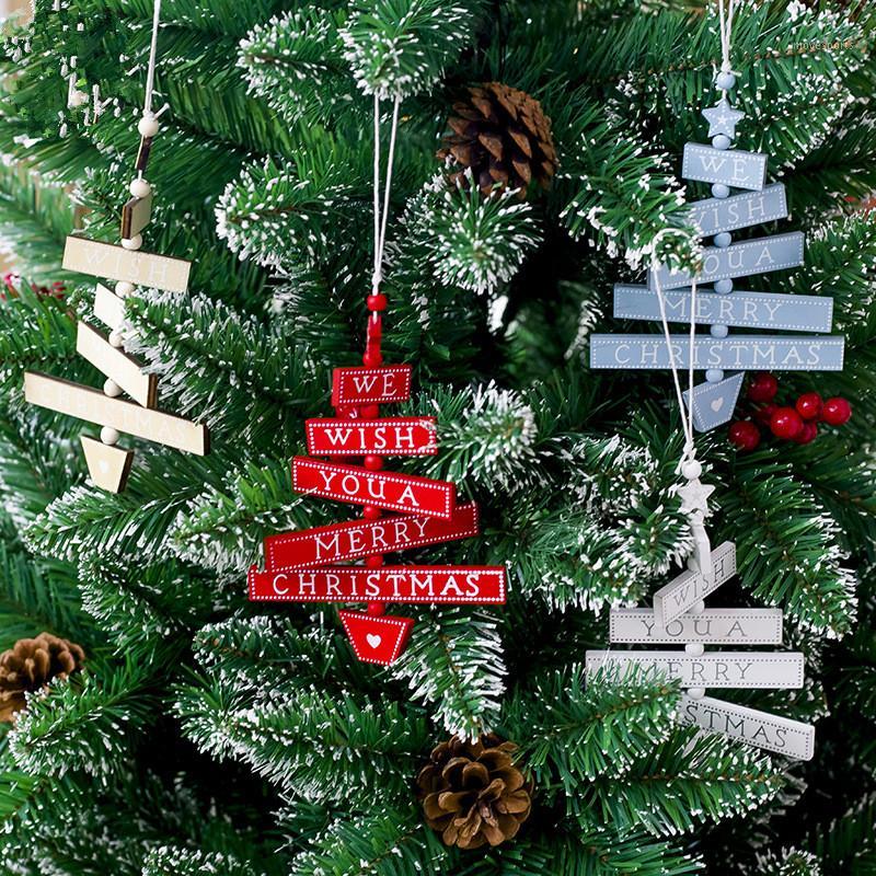 

Christmas Decorations Navidad Wooden Letter Pendant Baubles Hanging Noel Crafts Ornaments Tree Xmas Natal Year Gift Supplies1