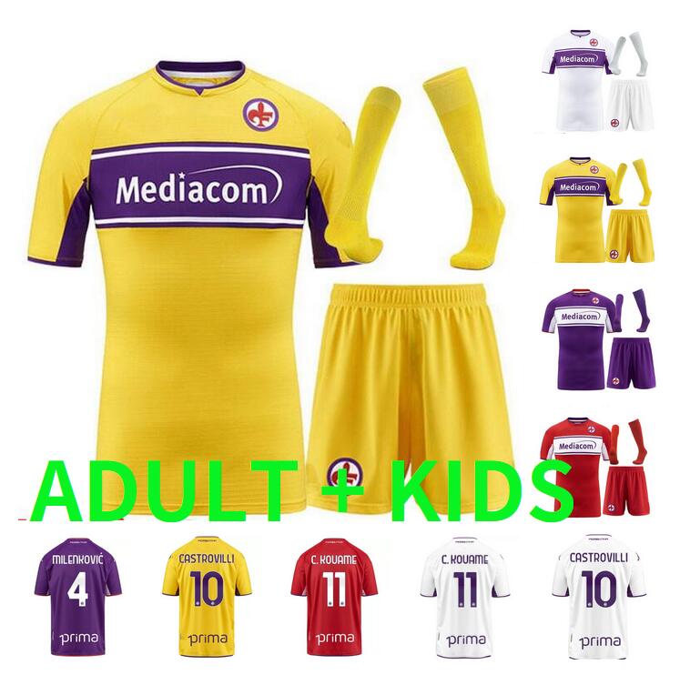 

adult kit 21 22 ACF Fiorentina Soccer Jerseys 2021 2022 Florence Home RIBERY PEDRO PRINCE CHIESA shirt DRAGOWSKI PEZZELLA VERETOUT Football, Black;yellow
