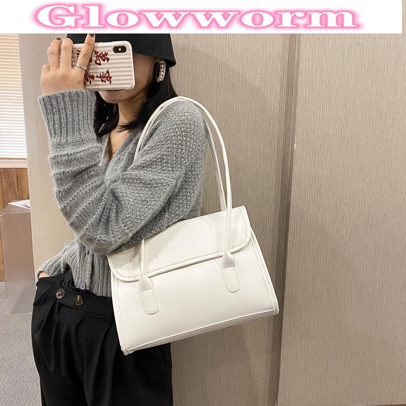 

2021 Pu Leather Shoulder Bags for Women Solid Color Simple Large Vintage Handbags Trend Designer Female Top-Handle Purses, Black