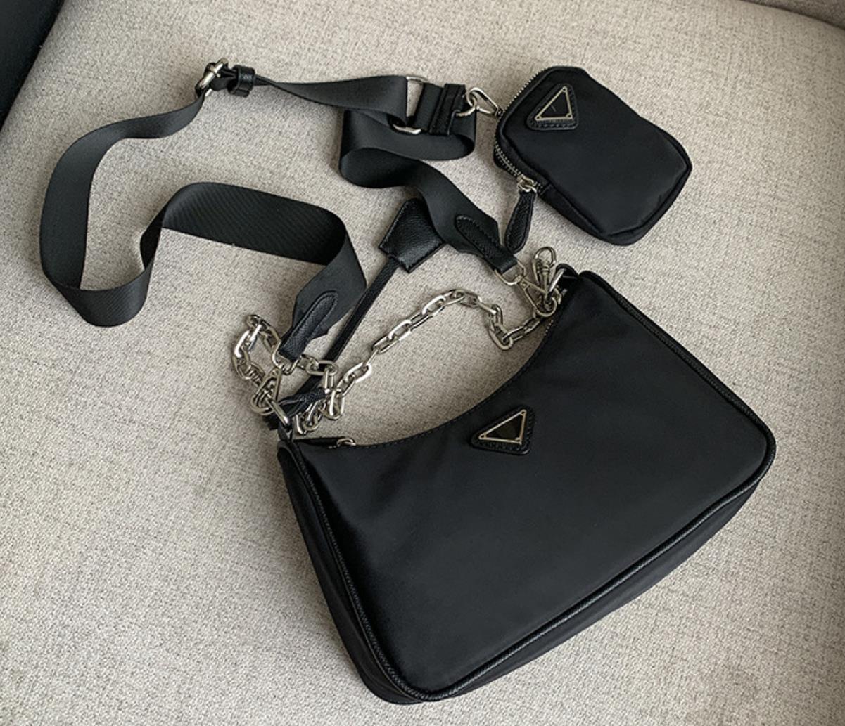 

2021 fashion Shoulder Bags women men 2set waterproof parachute fabric messenger bag, Dustbag
