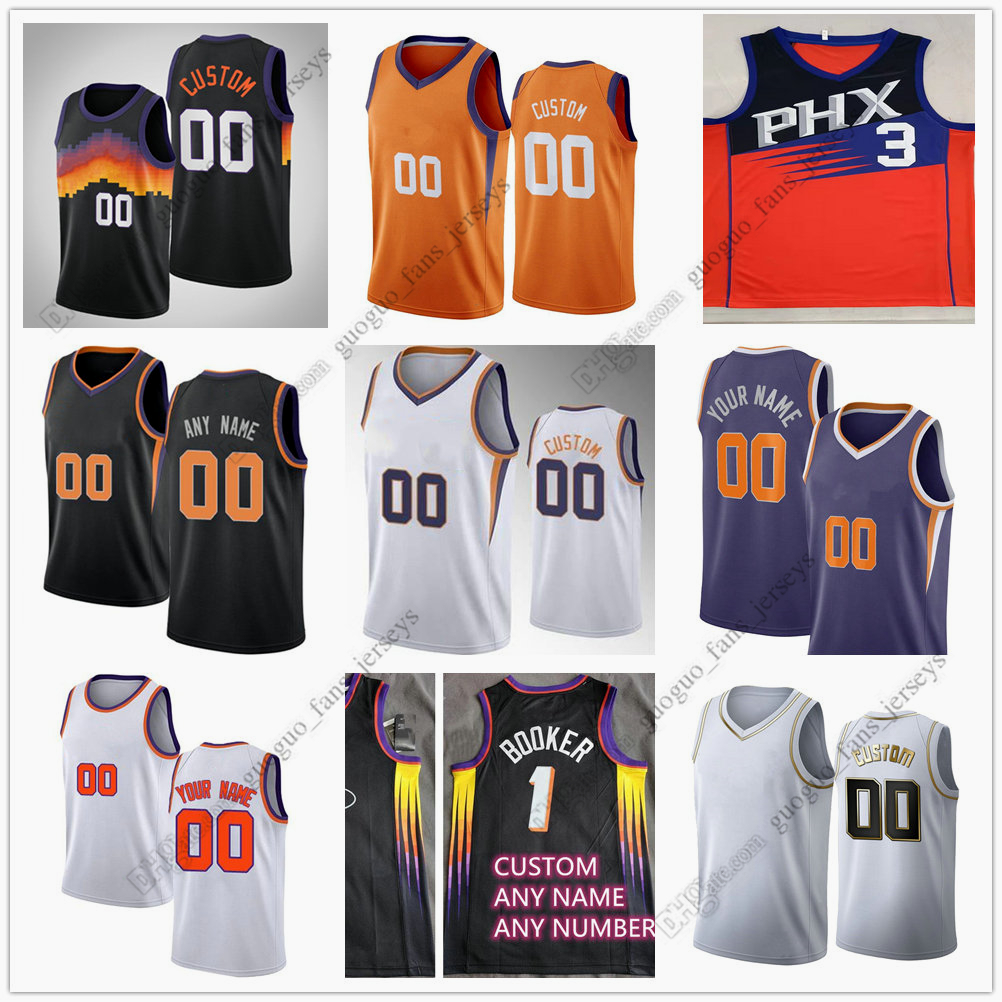 

Custom Printed 75th 2022 New City Basketball Jerseys Paul 3 Chris 1 Devin 22 Deandre Booker Ayton 99 Jae 20 Dario Crowder Saric 15 Cameron 0, Black;red