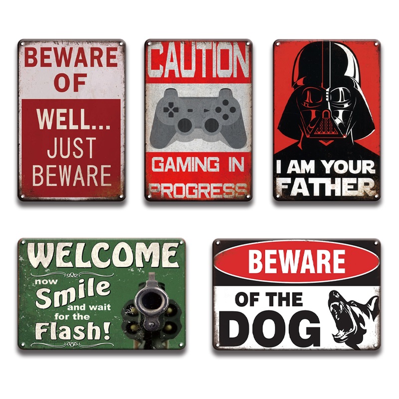 

2021 Man Cave Rules Caution Angry Gamer Metal Plaque Tin Sign Vintage Poison Pirates Only Poster Signs Farm house Home Room Wall Decoration