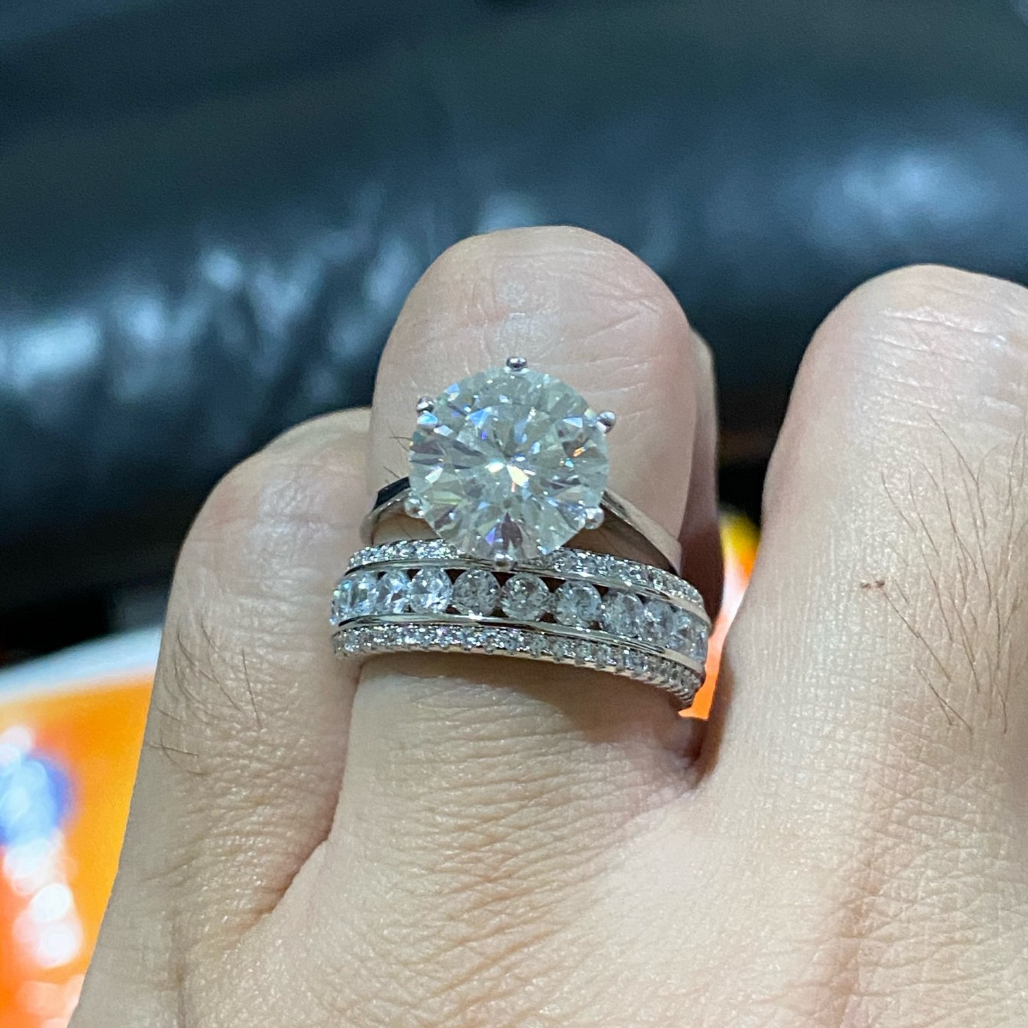 

Vintage Solid 925 Sterling Silver 3CT Diamond Ring Finger Luxury Engagement Wedding Eternal Band RINGS Sets For Women Jewelry