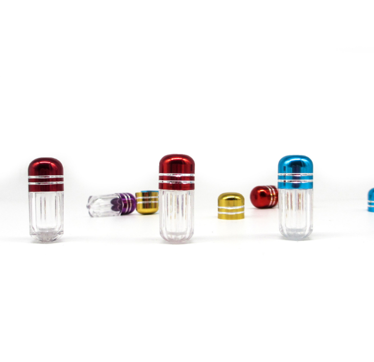 

2021 new Single small capsule Pill case box packaging bottle sub Splitters Storage Bottles Container Travel Splitter