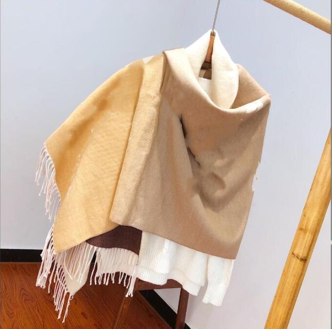 

2021 hot Classic Letter Long Shawl Women Soft Silk Wool Cashmere Scarves with High Qualtiy 180*70CM