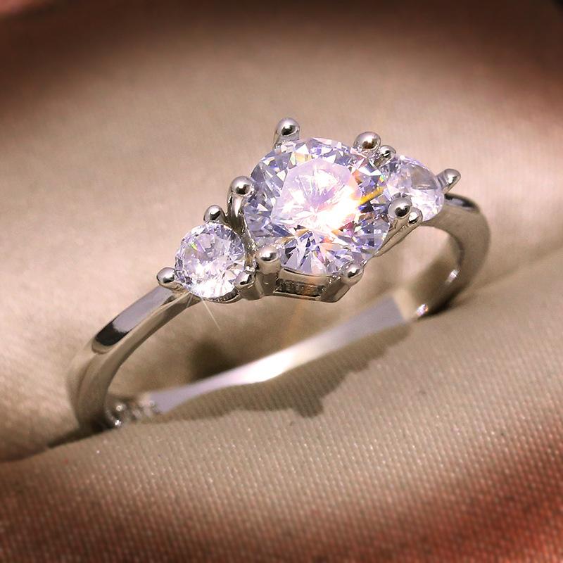 Cluster Rings Woman Jewelry Butterfly Silver Wedding For Couples 925 Sterling Retro Diamond Filled Womens-image-711204679