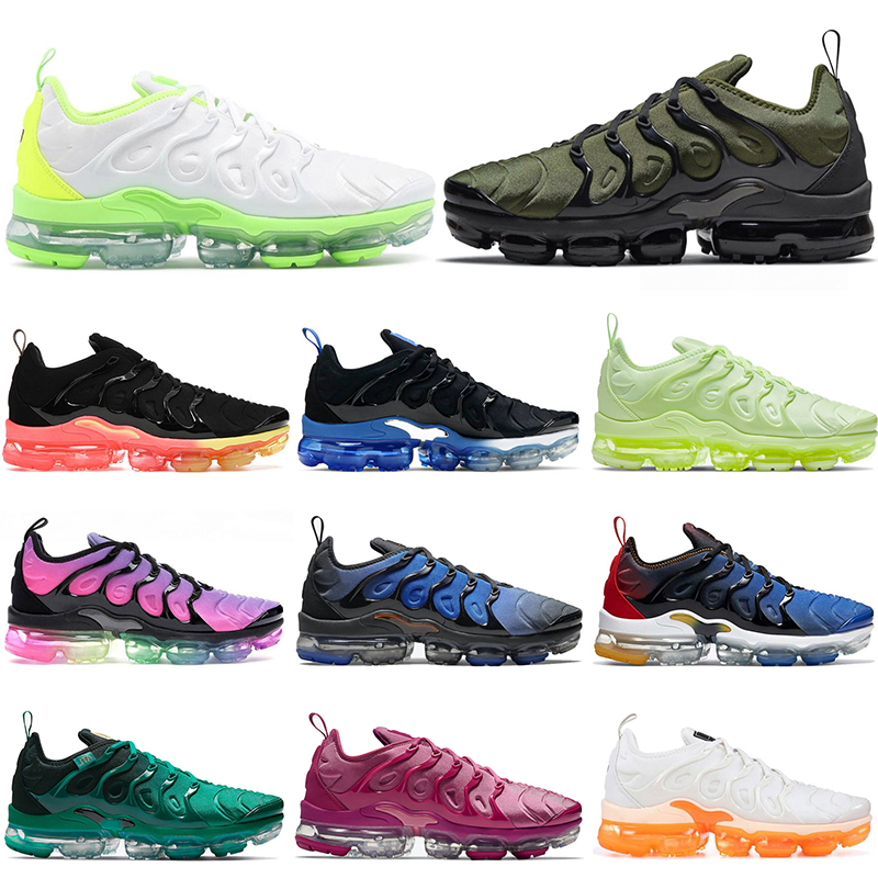 

TN Plus Running Shoes Big Size 47 Men Women Black White Tennis Ball All Red Cool Grey Neon Green USA Dark Russet Griffey Grape Outdoor Trainers Sneakers, #b19 36-47