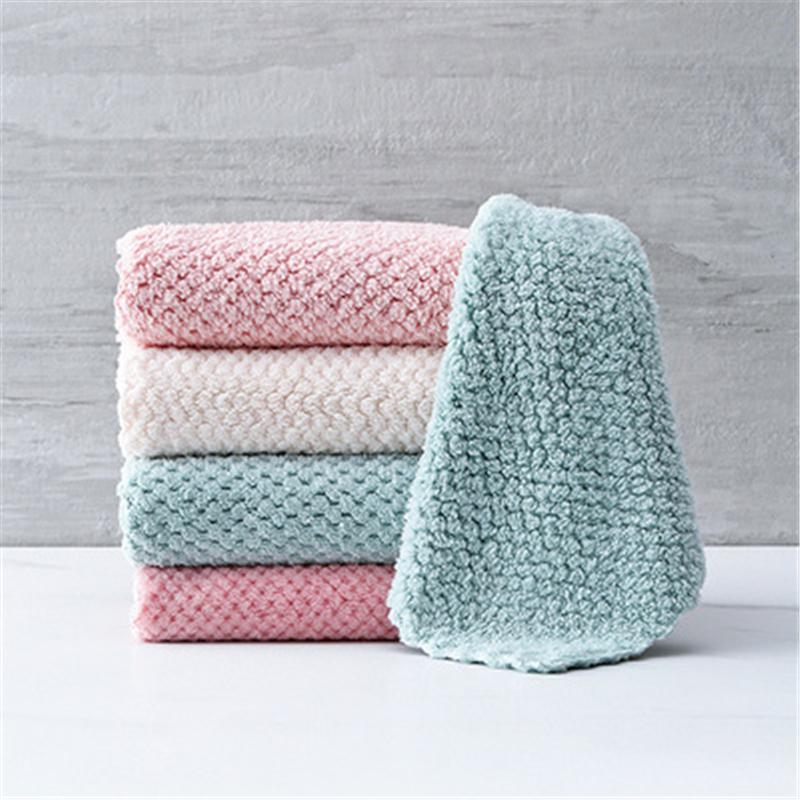 

5PCS/Lot Does Not Fade Comfort Towel Dishcloth Washing Cleaning Cloth Wet And Dry Dual For Home Car Windscreen Kitchen Supplies