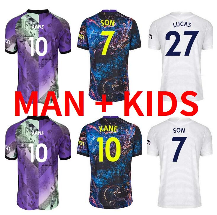 

21 22 DELE SON BALE KANE soccer jerseys BERGWIJN LO CELSO 2021 2022 LUCAS football shirts uniforms men + kids kit, Beige