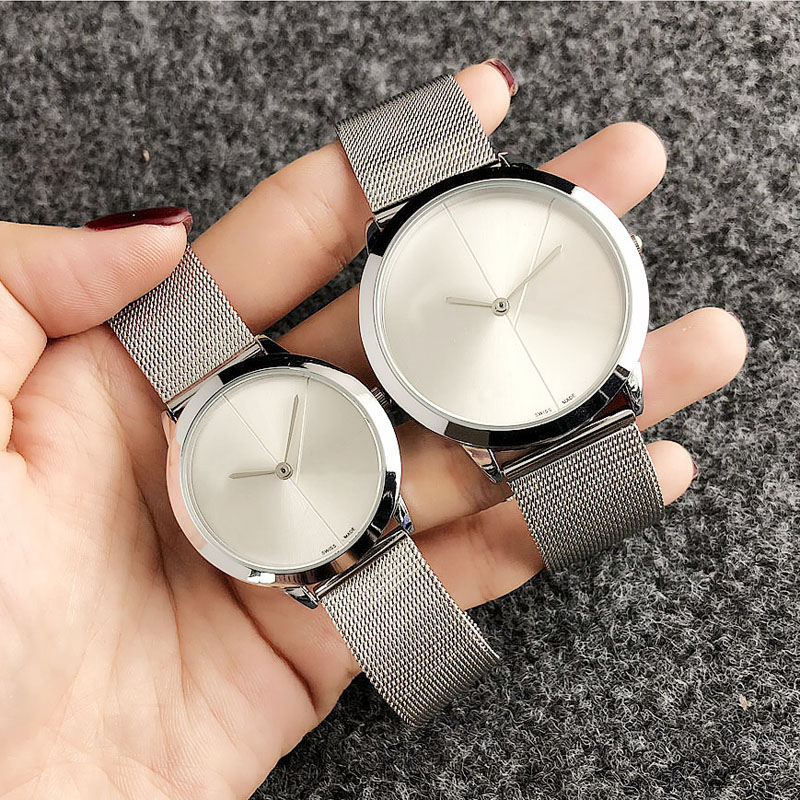 

Fashion Brand Watches women men Unisex Lovers' Steel Metal Band quartz wrist watch C20, Woman silver white
