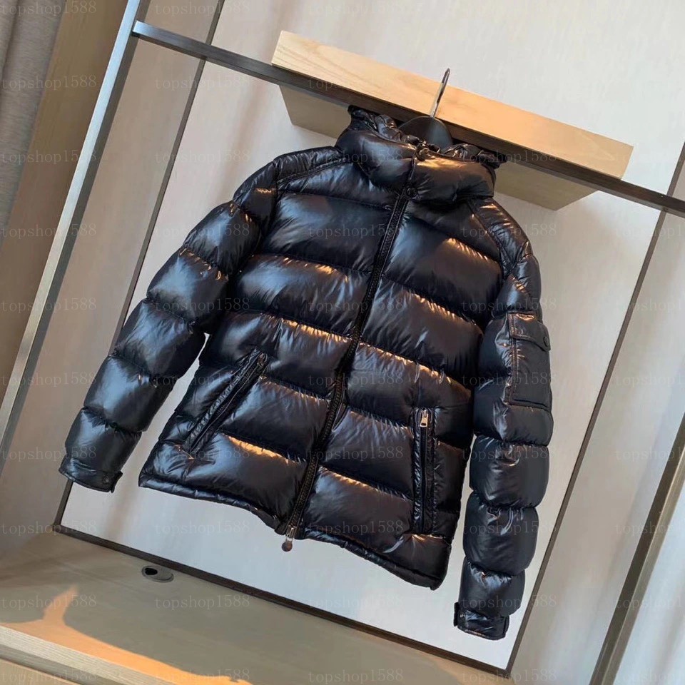 

2021 Mens Jacket Fashion Down Coats Clothing Men Women Hoodie Jackets Stylist Winter Size S-XXXL, Black matte