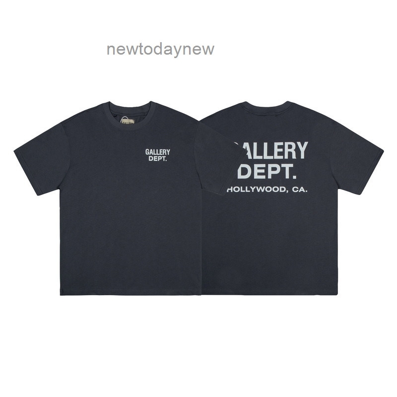 

gallerydept ins printed men' t- shirt Gary classic alphabet Print Basic t-shirt men and women lovers loose high street short sleeve summer cross round neck CNBI, Iron-gray