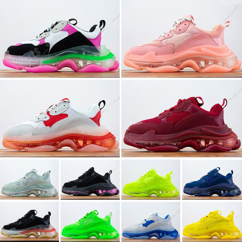 

Triple-s dad outdoor shoes men women fashion sports sneakers runner blue lime triple grey white black mens trainers classic platform trainers, Shown