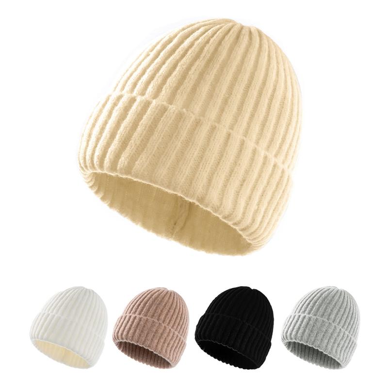 

Beanies 1pc Fall/Winter Women's Caps Solid Color Warm Adult Hat-Black//5 Styles Fashion Woman Outdoor Keep Hats