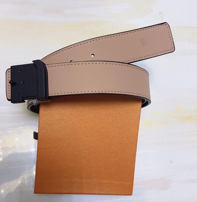

2022 Fashion Big buckle genuine leather belt with box designer belts men women high quality mens Black cowhide beltAA18, Belt no box