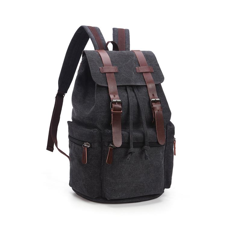 

Backpack Laptop Travel For Teenage School Bag Casual Men Backpacks Fashion Daypack Sac A Dos Femme, Black