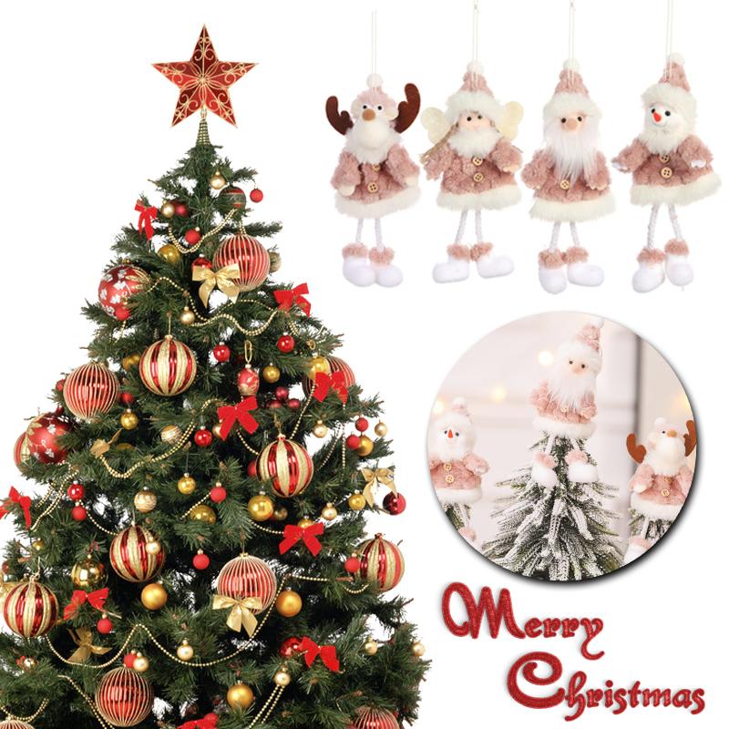 

Christmas Decorations Tree Cute Snowman Santa Claus Elk Angel Dolls Ornaments Pendant Xmas Home Decoration Gift Party Supplies