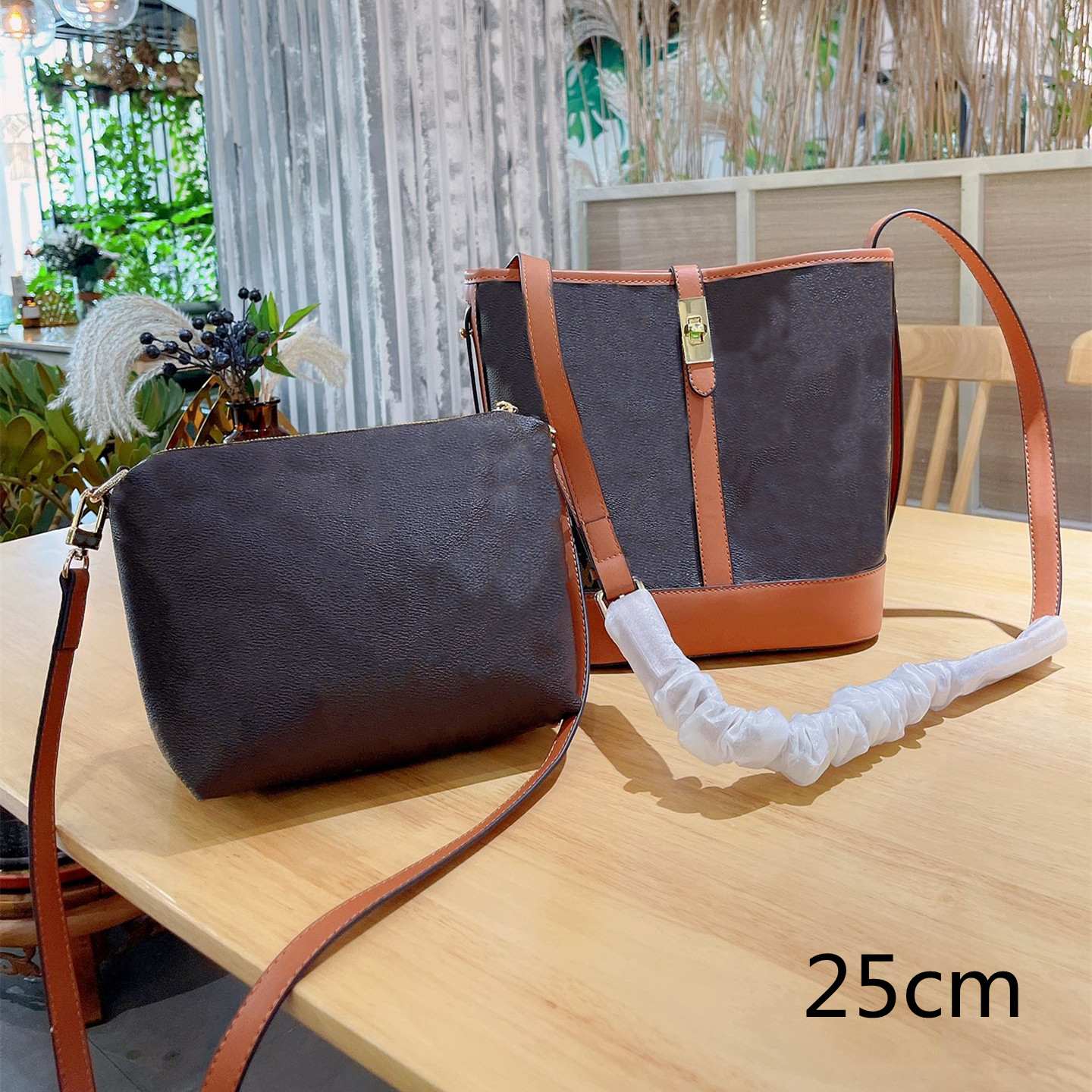 

2-pics Women Bucket Shoulder Bags Designer Crossbody Composite bag fashion lady Purses leather Cross Body handbags high quality, This price option is not for sale.
