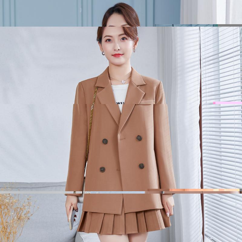 

Two Piece Dress Korean Autumn Suit Large Size Office Women's Business White-collar Formal Professional Work + Skirt