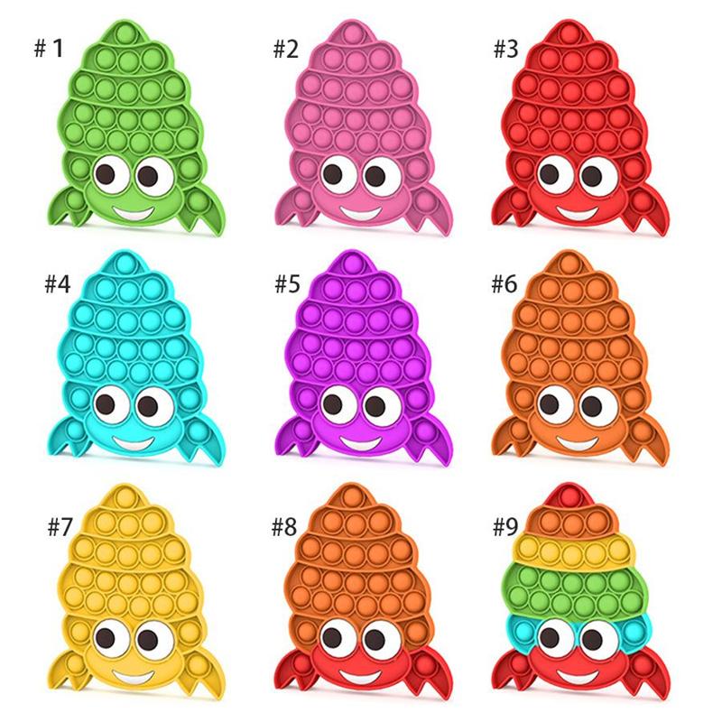 

push Bubble Fidget Toys Finger Hermit Crab Children's Adult Educational Silicone Decompression Toy