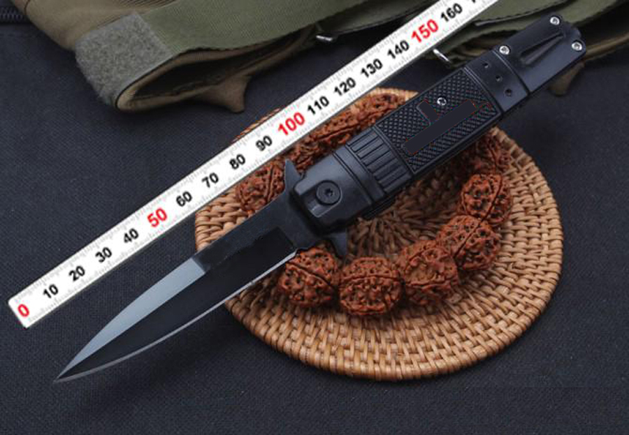 

2019 knife Knives Side Open Spring Assisted Knife 5CR13MOV 58HRC Stee+aluminum Handle EDC Folding Pocket Knife Survival Gear