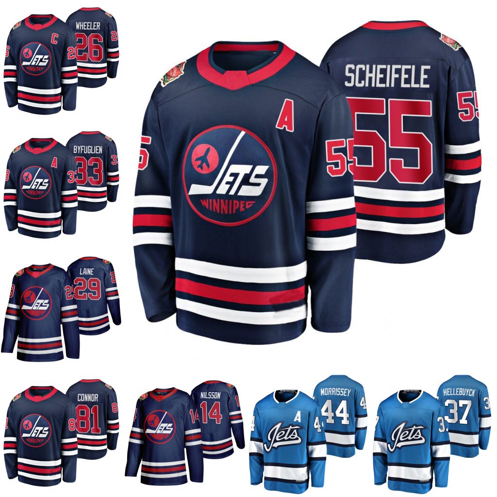 

Winnipeg Jets Mark Scheifele Jersey Patrine conew Nathan Beaulieu Dustin Byfuglien Blake Wheeler Adam Lowry Kyle Connor Hellebuyck hockey Jerseys, Black;red