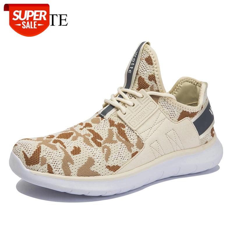 

WOTTE Casual Men Shoes Slip-on Mans Casual Walking Footwear Lightweight Knit Breathable Shoe Non-Slip Sock Shoes Big Size 40-50 #NG1h